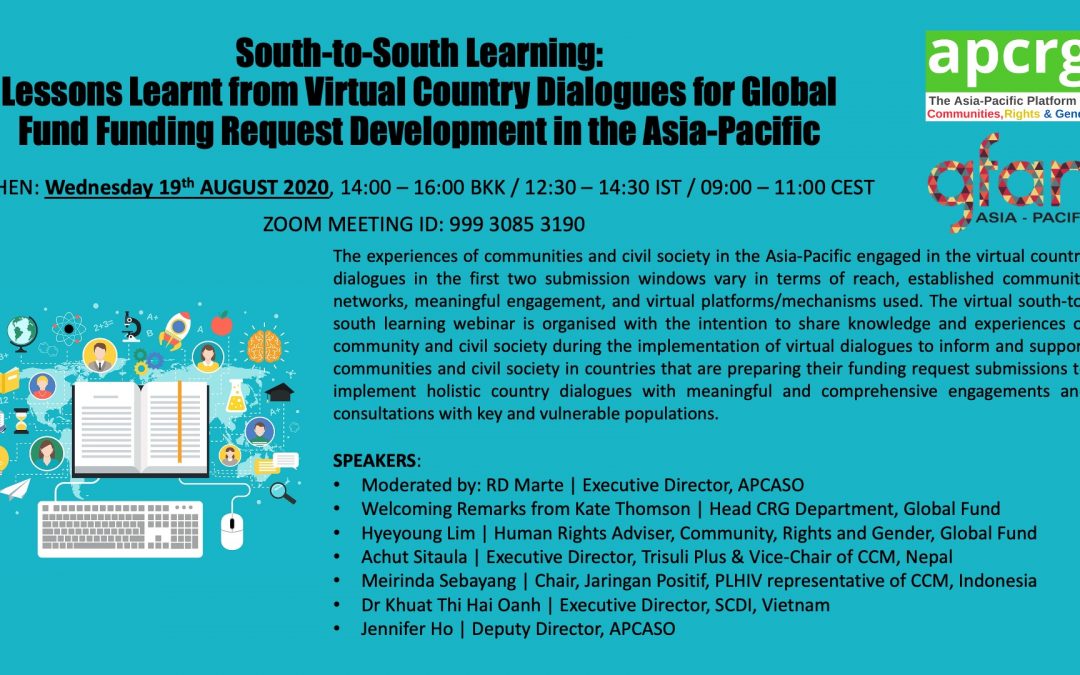 South-to-South Learning: Lessons Learnt from Virtual Country Dialogues for Global Fund Funding Request Development in the Asia-Pacific