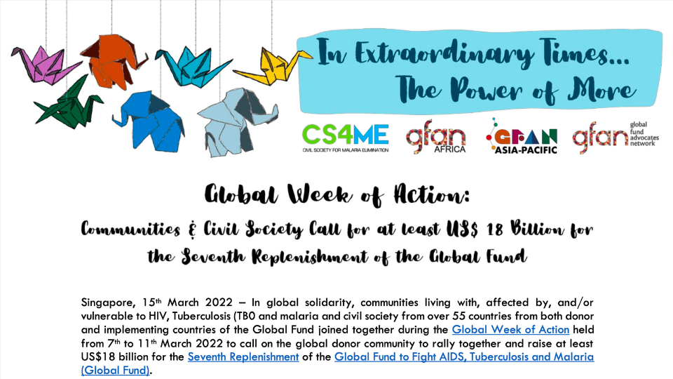 #PowerOfMore Global Week of Action: Press Release