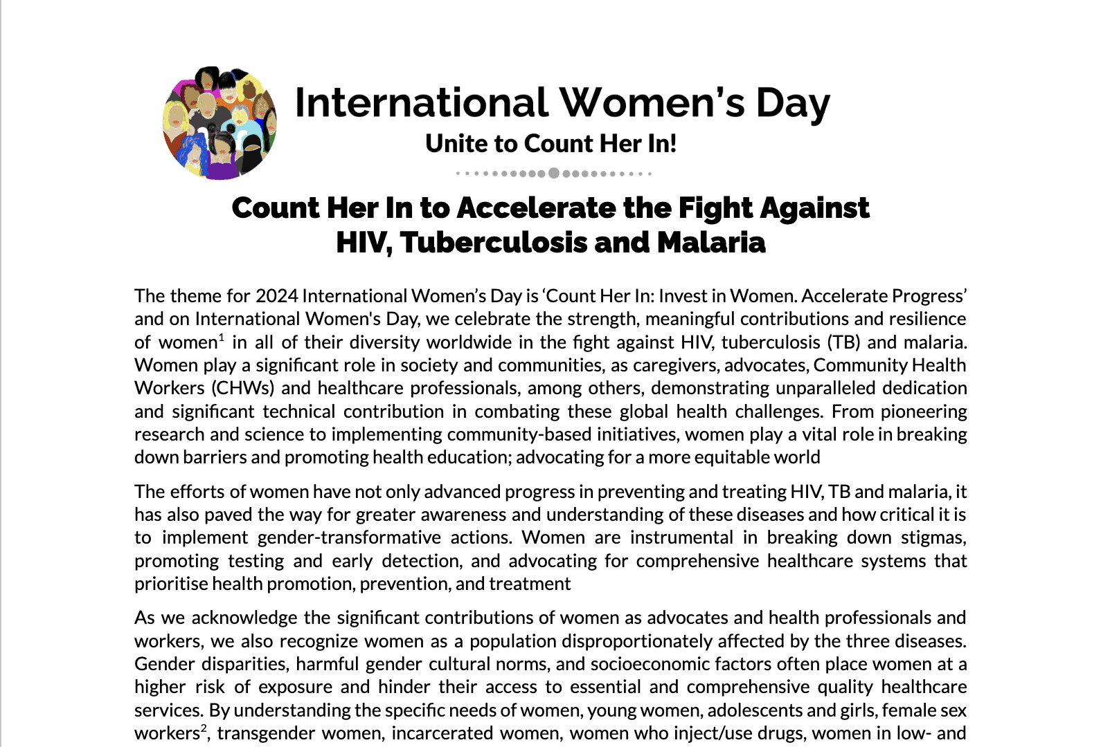 International Women's Day 2024 - GFAN Asia Pacific