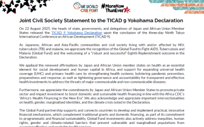 Joint Civil Society Statement to the TICAD 9 Yokohama Declaration